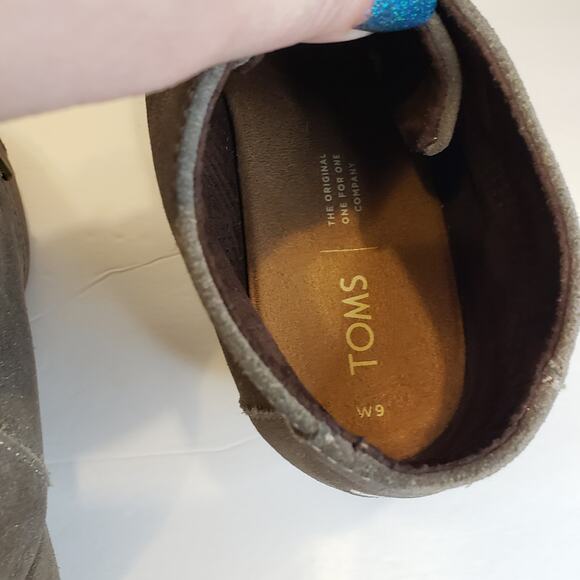 Toms Gold Kala Wedge Heel Bootie Women's 9 - Picture 6 of 10